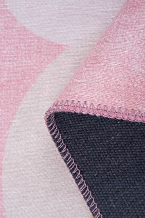 Artloop Çocuk Odası Halısı Minor Dekoratif Pembe Halı AL 410